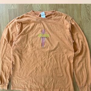 Orange Longboard Graphic Long Sleeve Shirt